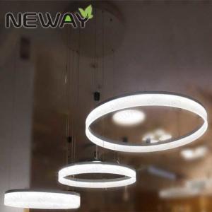 China acrylic ring led ceiling pendant light circle chandelier for home hotel villa bar Crystal Nature White LED Pendant Light supplier
