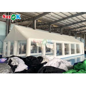 China Inflatable TPU Private Swimming Pool Tent Inflable Square Cover Tent With Blower supplier