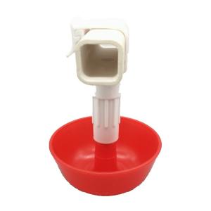 China Square Plastic Nipple Drinker with Dripping Cup Automatic Drinking Water Hanging Cups Chicken Water Cups Poultry Brooding wholesale