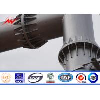 China Galvanization 25M High Mast Tower Flange Tubular Steel Monopole Communication Tower on sale