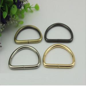 Good quality barrel plating handbags iron wire d ring 52mm,nickel metal d ring buckle