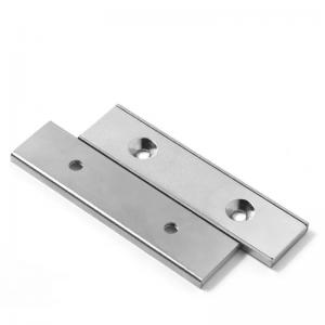 China Industrial Grade N52 Square NdFeb Pot Magnet with Countersunk Hole and Nickel Coating supplier