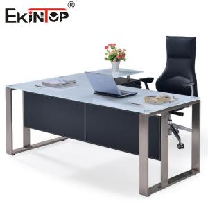 SGS Executive Glass Office Desk Corner Table Home Furniture