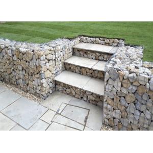 Green Powder Galvanized 3mm Welded Gabion Box For Lanscaping Wall Decoration