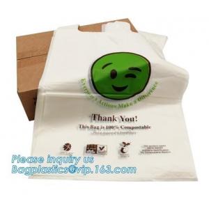 Manufacture Promotional Eco-Friendly Custom Plastic Drawstring Kitchen Trash Bags, Biodegradable PLA Plastic Food Bag