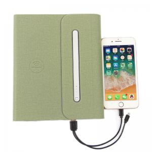 Hot Selling Business Notebook Power Bank Business Wireless Charging Notebook With Phone Holder