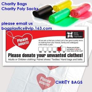 China Charity Shop Collection Bag, Plastic Donation Bags, Charity Sacks, Green Sacks, Yellow Bag liner bags sacks green sacks supplier
