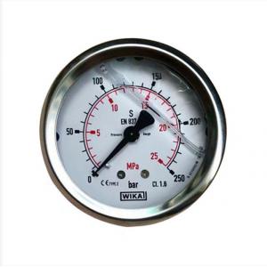 Brass Fitting Wika Pressure Gauge 100mm Dial 0 To 60 Bar EN837-1