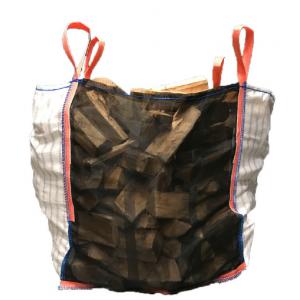 SGS Beige Standard Loops Ventilated Log Bags 1500kg Jumbo Bulk Bags For Vegetables