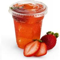 China Clear 16 Oz Hard Plastic Cups With Straws Disposable Coffee Cup on sale
