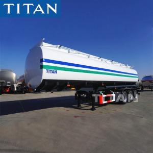 China Fuel oil tri axle tanker trailer 50000 liters Large capacity , fuel tank semi trailer supplier
