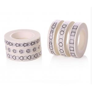 China 10 meters plastic core Custom Printed Washi Paper Tape simple design washi Decoration Tape supplier