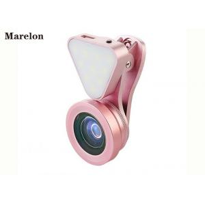 China Macro Clip - On Universal Phone Selfie Lens LED Flashlight With Wide Angle 140 Degrees supplier
