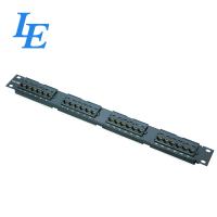 China P2424-C5E 24 Port Ethernet Patch Panel , 1U Height Cat5e Feed Through Patch Panel on sale