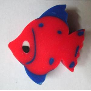 China Cute Fish Shape Cartoon Pencil Rubber Eraser Flat Rubber Eraser Eco Friendly supplier