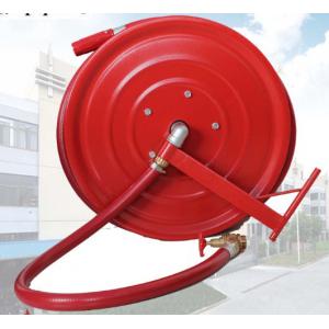 China Red Fire Hose Reel And Cabinet Automatic / Manual Swinging Fire Fighting Hose Reel supplier