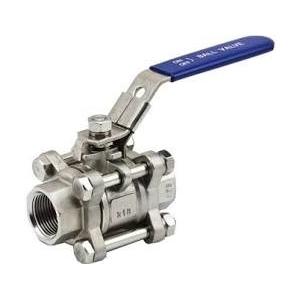 Stainless Steel 4" 3 Way T Type Internal Thread Manual Operated Floating Ball Valve