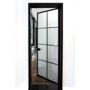 Bathroom Flat 6061 Aluminum Toilet Door Interior Decoration French Patio Swing Door