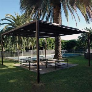 Garden Roof Design Art Outdoor Steel Frame Pergola Metal Pavilion Gazebo