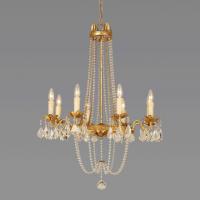 China Gold Wrought iron candle chandelier with Crystal for Hotel Room Lighting (WH-CI-37) on sale