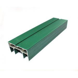 China Green Rectangle Powder Coated Aluminum Profiles Customized For Construction , Customize supplier