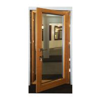 China KDSBuilding Powder Coating Frame Covers Profile Solid Wood Double Front Entry Door Wooden Window Design on sale