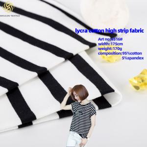 Breathable Single Jersey Fabric 140gsm Striped Yarn Dyed Material