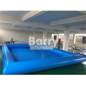 Durable Blue Kids Square Portable Water Pool With Inflatable Water Toys