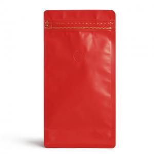 custom coffee bag aluminum coffee bean bag valve 250g side gusset bag with zipper