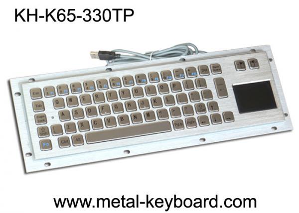 破壊者の証拠ステンレス鋼のパネルの台紙が付いている産業コンピュータ キオスクのキーボード