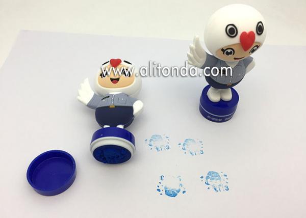 Customized silicone stamp rubber soft pvc stamp toy cute pattern silicone