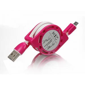 China White Pink Blue USB Extension Cable Reel Micro 8pin For IPhone Android SZX-MF-105 supplier