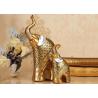 Animal Resin Home Decorations Crafts Gold Color Elephant Figurine Statue