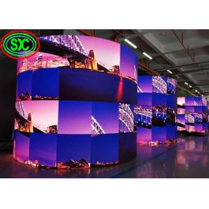 China Rolling Advertising led flexible display , Digital curved led screen Video P10 smd 3535 supplier