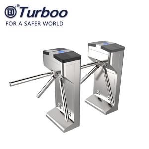 Access Control Pedestrian Barrier Gate / Vertical Tripod Turnstile RFID Card Reader