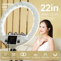 China High power 100w remote control 3200k-5500k battery support leds 22 Inch Ring Light on sale