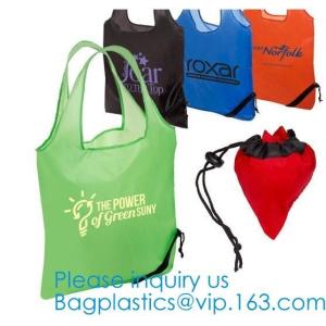 China Saco de mantimento de alta qualidade Resealable reusável reciclável, saco de compras dobrável de nylon do poliéster reusável da promoção supplier