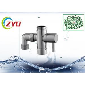 China 1/2MX3/4MX3/4F Shower Room Accessory Brass Chrome Plated Three Way T-adapter Toilet Bidet Water Diverter Valve supplier