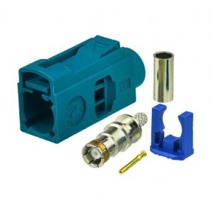 China Fakra Connector Fakra Z Type Female Jack Crimp Connector  Waterblue Neutral Coding for GPS DAB Satellite Radio Antenna supplier