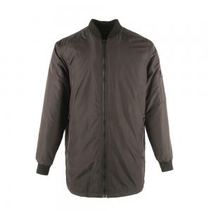 Custom Men'S Longline Jacket Polyester Material Olive Color