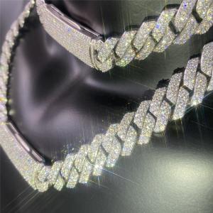 Flawless Moissanite Hip Hop Chains Custom Stamped  American Diamond Necklace