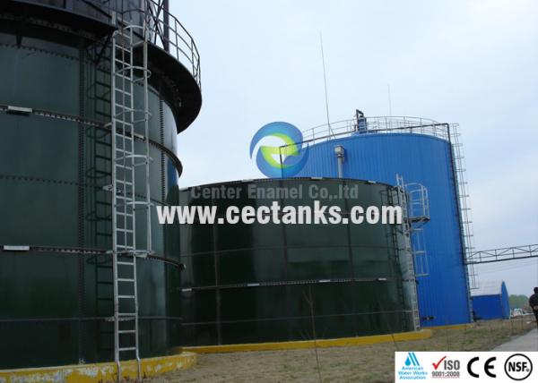 Glass Lined Steel Grain Storage Silos / 30000 Gallon Water Storage Tank Glass