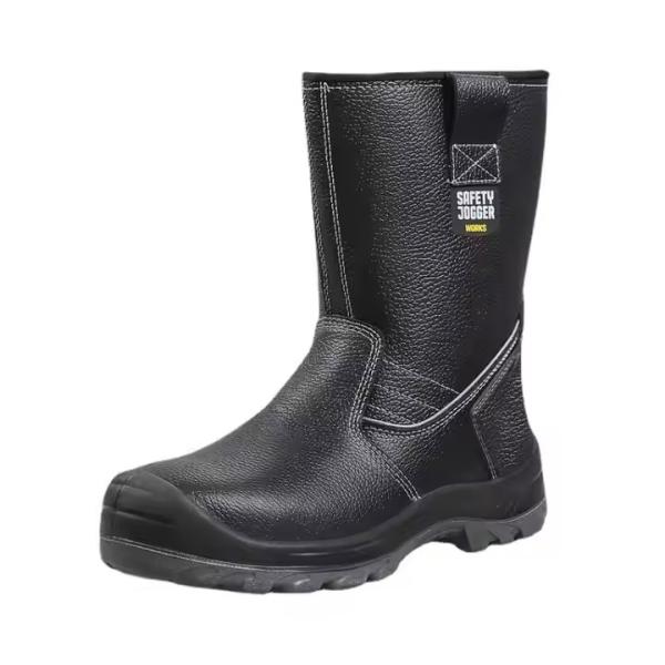 China Botas de trabajo de alta seguridad con suela media de placa de acero y suela de inyección de PU para una protección máxima wholesale