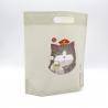 Promotional D-cut Non Woven Carry Tote Bags With Customized Cat Logo For Books