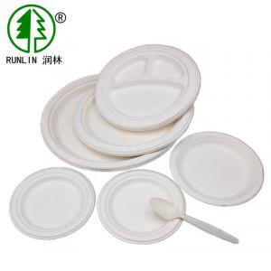 China LFGB Disposable Eco Friendly Reusable Dinnerware Bagasse Paper Party Plates supplier