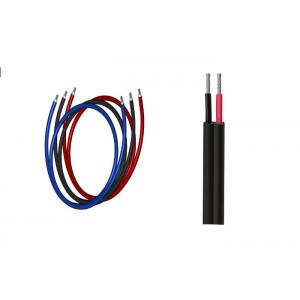 China 2 Core Flat / Round Solar Cable Wire , Solar Panel Cable Pantone Insulation Color supplier