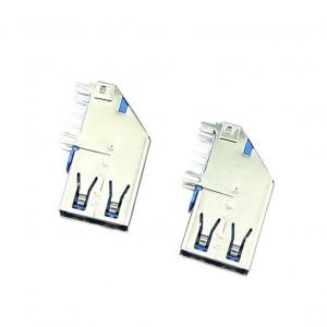 Type A Micro USB Connector 3.0 DIP SMT Female LCP Blue HF STD