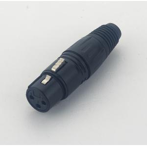 China All Black Male or Female Classic 3 Pin Audio Video XLR Connectors Plug DA1007 supplier