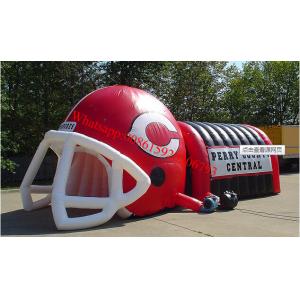 China inflatable american football helmet , inflatable football helmet tunnal supplier