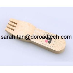 China Wooden Fork USB Flash Drives, Real Capacity Wood USB Pen Drives supplier
